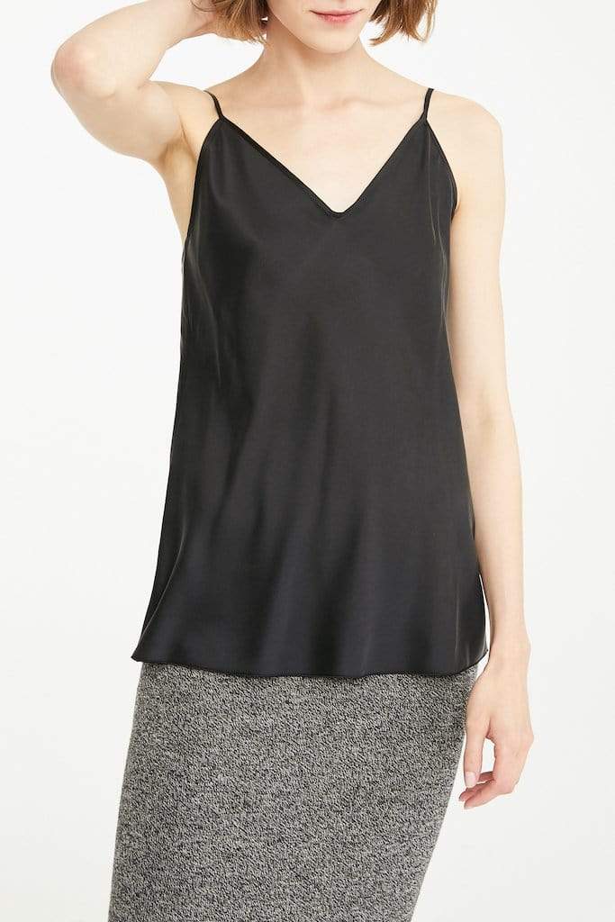 MAXMARA TOP-CANOTTIERA IN TES.  Top in raso di seta