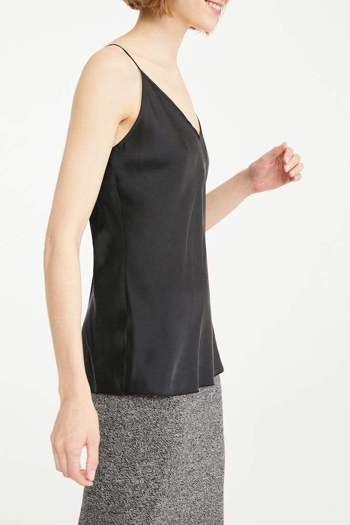 MAXMARA TOP-CANOTTIERA IN TES.  Top in raso di seta